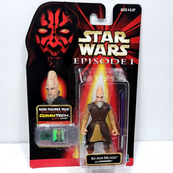 1998 Hasbro Star Wars Episode I Ki-Adi Mundi Action Figure New with Lightsaber - Picture 1 of 5